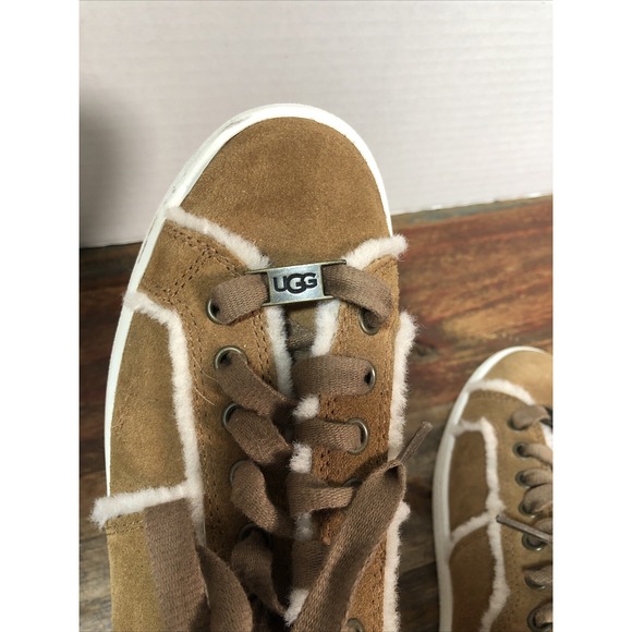 UGG Women's Milo Spill Seam Suede Lace Up Sneakers in Chestnut 1097009 Size 8.5 - Picture 7 of 8